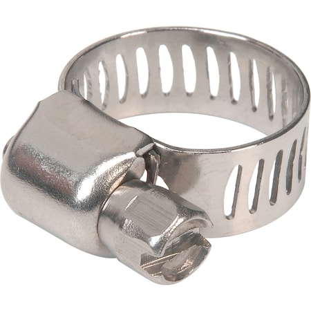 Apache 1/4, 5/8 300 Stainless Steel Micro Worm Gear Clamp W/ 5/16 Wide Band,